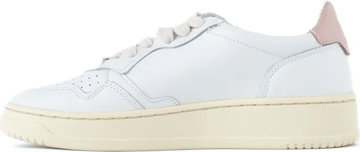 Autry Leather Sneakers With Pink Detail - Image 3