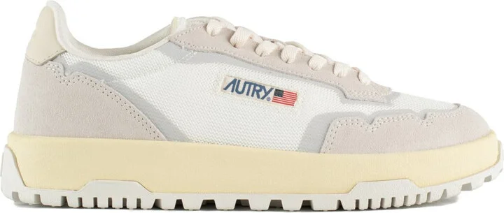 Autry Marshmallow And White Mesh And Suede Wildpace Low Sneakers