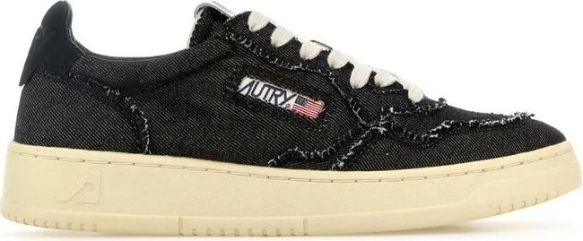 Autry Medalist Denim Lace-Up Sneakers