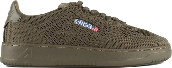Autry Medalist Easeknit Low Covert Green Knit Sneakers