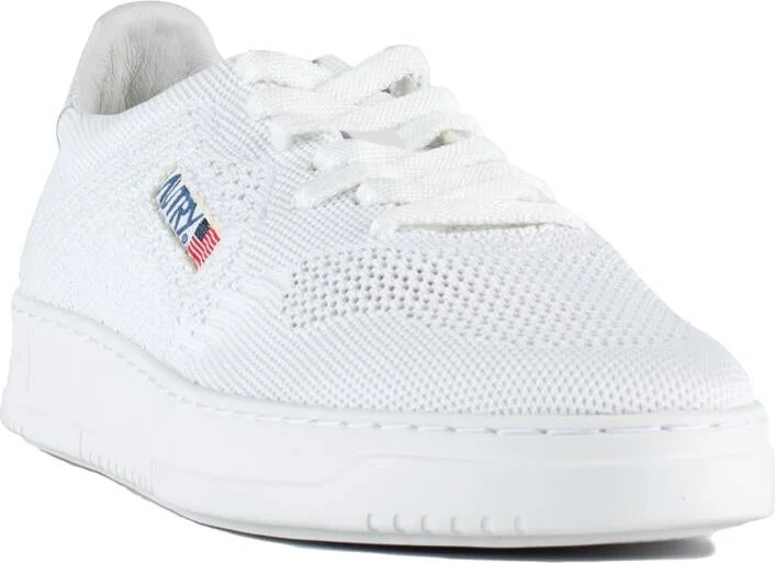 Autry Medalist Easeknit Low Fabric Sneakers White - Image 3