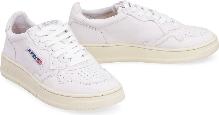 Autry Medalist Leather Low-Top Sneakers - Image 3