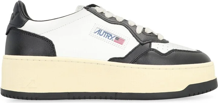 Autry Medalist Leather Platform Sneakers - Image 2
