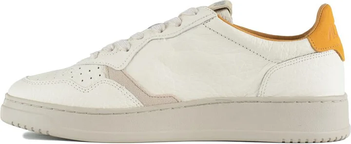 Autry Medalist Low Apricot And Sand Leather Sneakers - Image 2