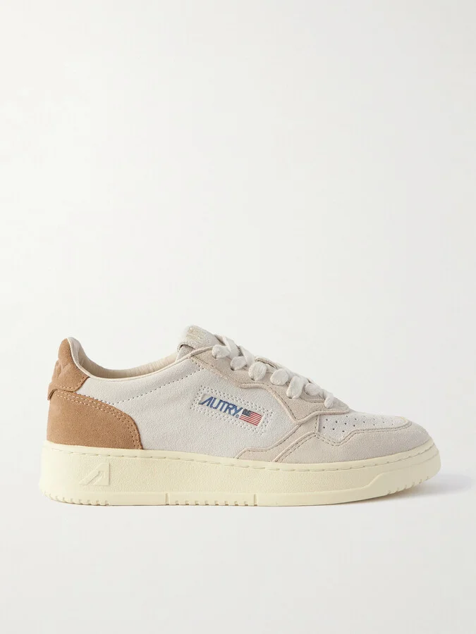 Autry - Medalist Low Color-block Suede Sneakers - Neutrals