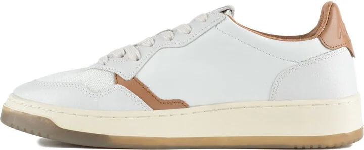Autry Medalist Low Leather And Mesh White And Tanzine Sneakers - Image 2