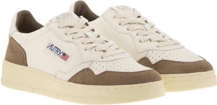 Autry Medalist Low - Leather And Suede Sneakers - Image 4