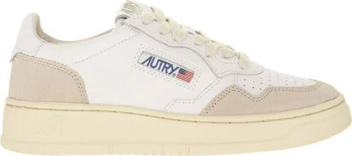 Autry Medalist Low - Leather And Suede Sneakers