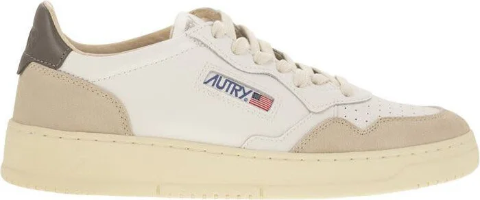 Autry Medalist Low - Leather And Suede Sneakers