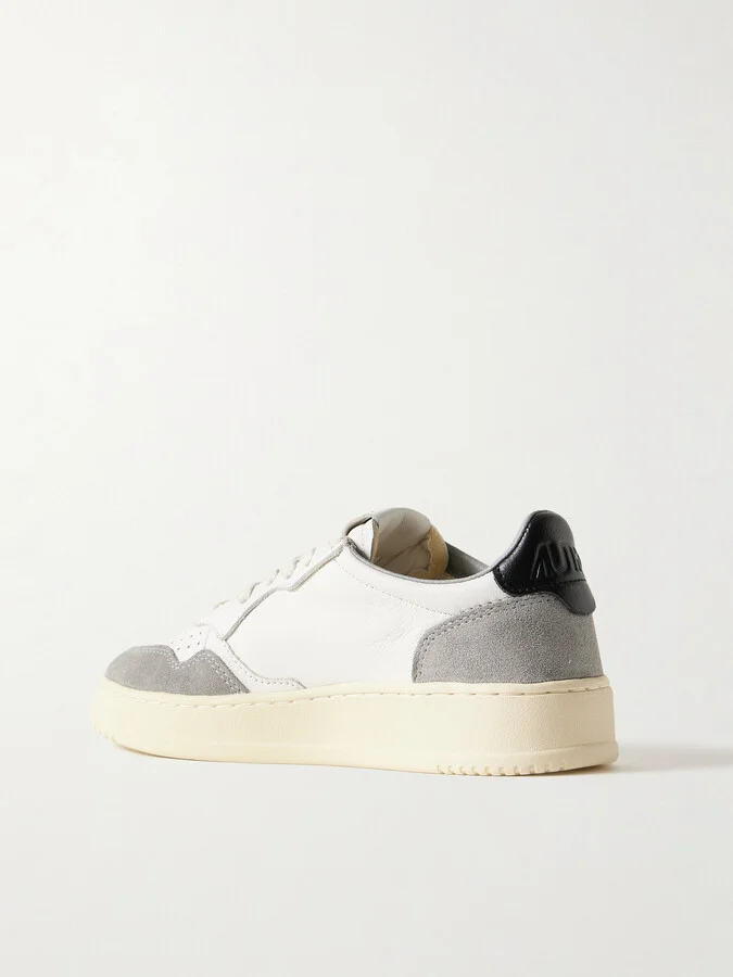 Autry - Medalist Low Leather And Suede Sneakers - White - Image 3