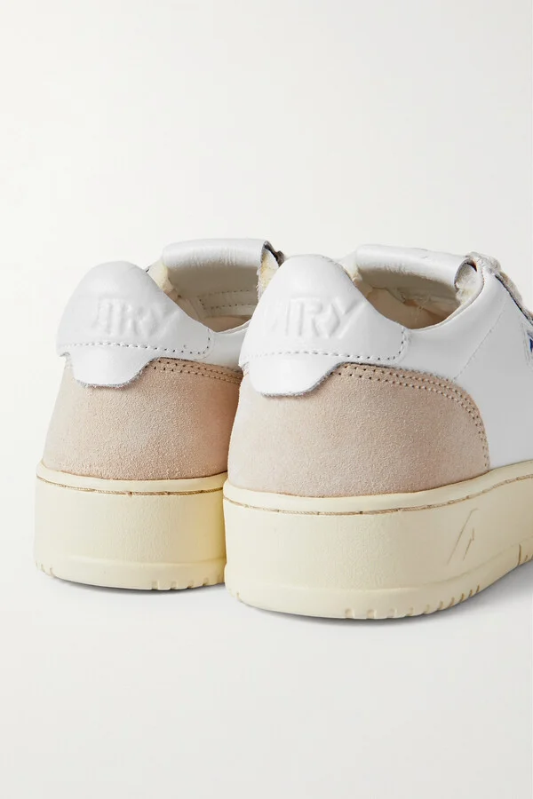 Autry - Medalist Low Leather And Suede Sneakers - White - Image 4