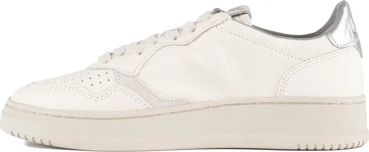 Autry Medalist Low Leather Sneakers Color Silver And White - Image 2