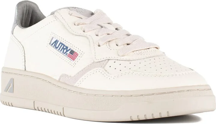 Autry Medalist Low Leather Sneakers Color Silver And White - Image 3
