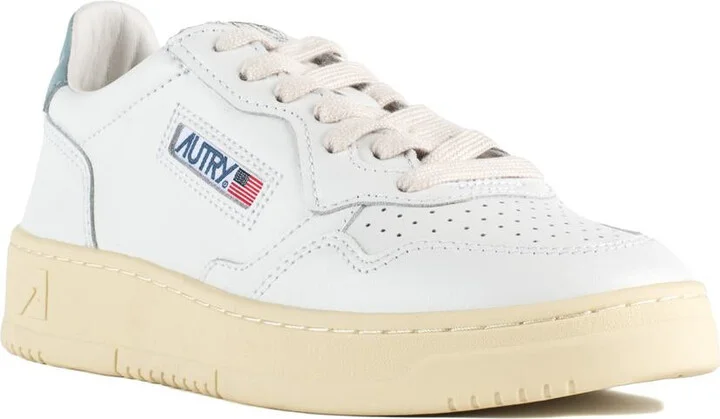 Autry Medalist Low Leather Sneakers Color White And Silver Blue - Image 3