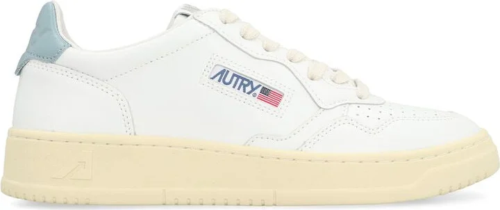 Autry Medalist Low Leather Sneakers Color White And Silver Blue - Image 2