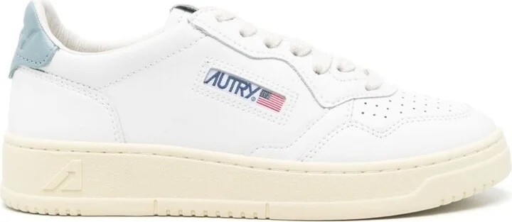 Autry Medalist Low Leather Sneakers Color White And Silver Blue - Image 3