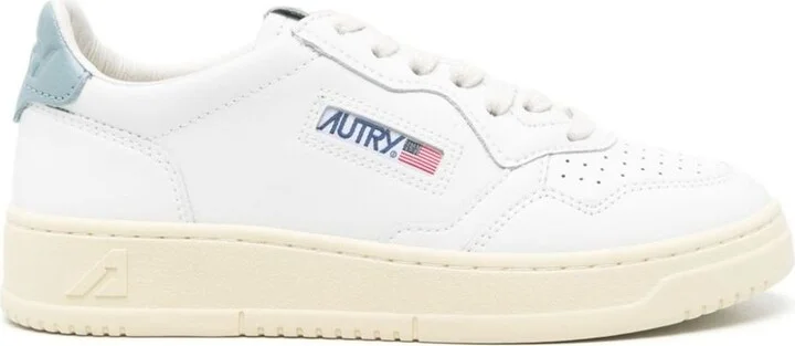 Autry Medalist Low Leather Sneakers Color White And Silver Blue - Image 4