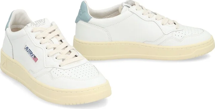 Autry Medalist Low Leather Sneakers Color White And Silver Blue - Image 9
