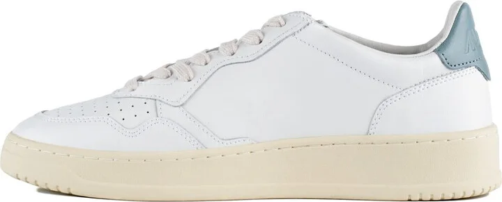 Autry Medalist Low Leather Sneakers Color White And Silver Blue - Image 2