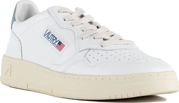 Autry Medalist Low Leather Sneakers Color White And Silver Blue - Image 3