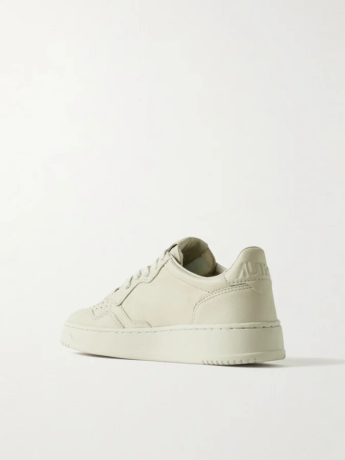 Autry - Medalist Low Leather Sneakers - Neutrals - Image 3