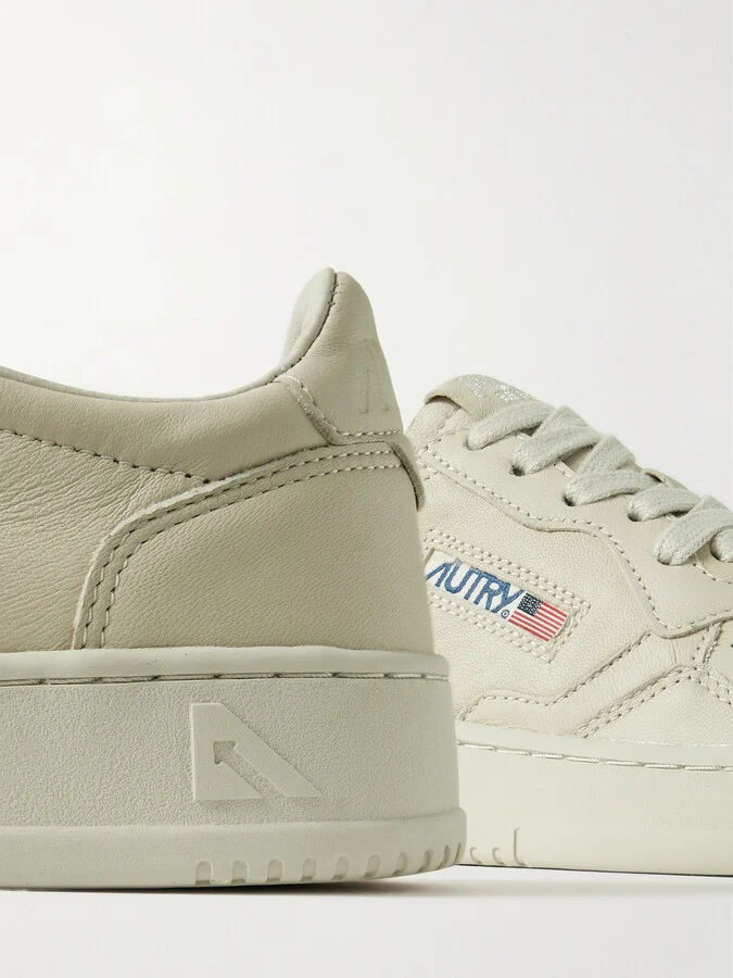 Autry - Medalist Low Leather Sneakers - Neutrals - Image 4