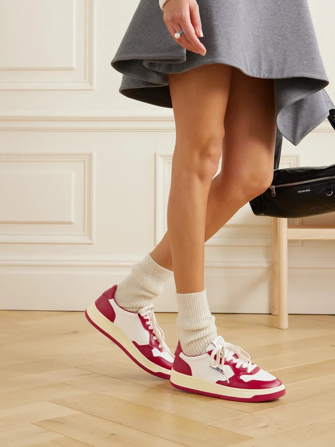 Autry - Medalist Low Leather Sneakers - Red - Image 2