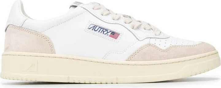 Autry Medalist Low Man Leat/Suede White