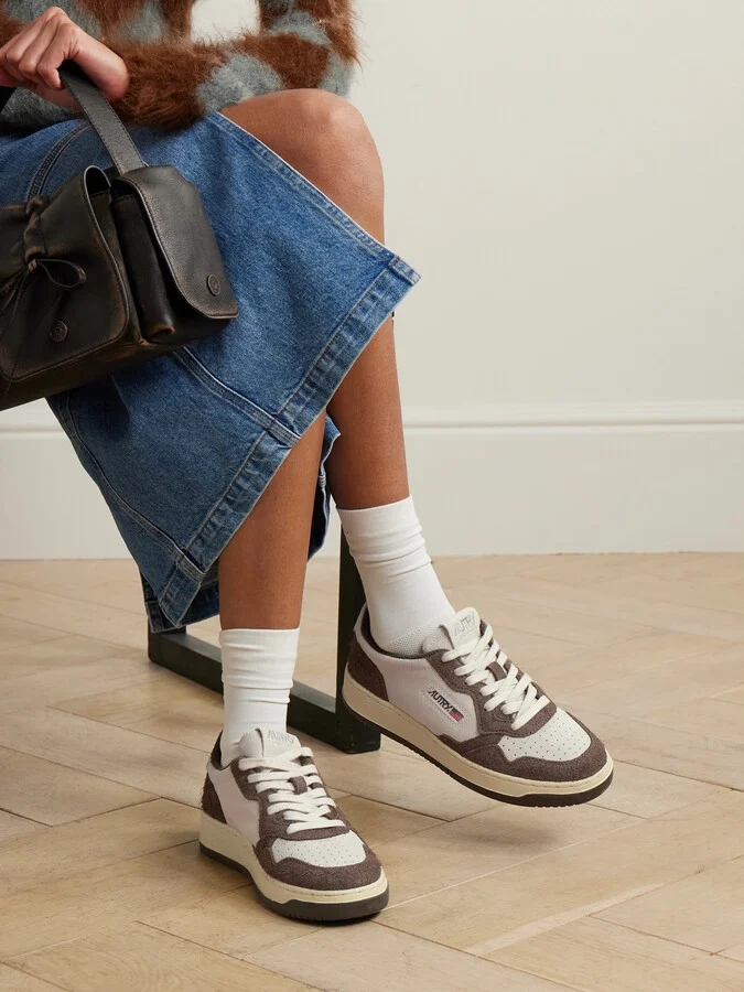 Autry - Medalist Low Nubuck-trimmed Brushed-suede Sneakers - Brown - Image 2