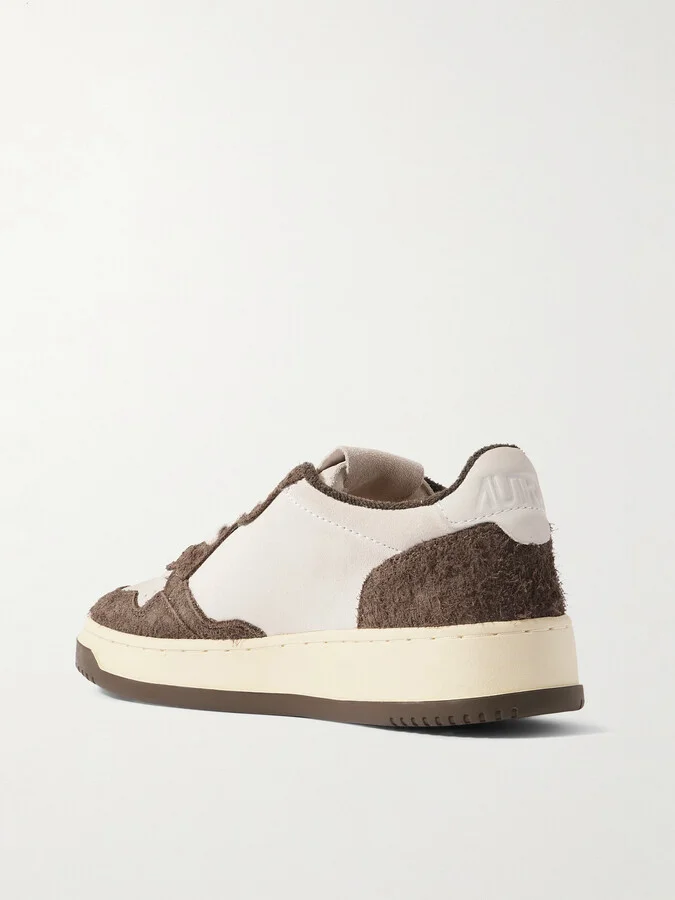 Autry - Medalist Low Nubuck-trimmed Brushed-suede Sneakers - Brown - Image 3