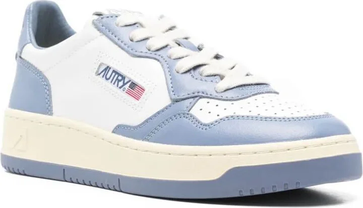 Autry Medalist Low Sneakers Bicolor In White And Tempest Leather Shoes - Image 2