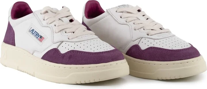 Autry Medalist Low Sneakers In Goatskin And Suede - Image 4