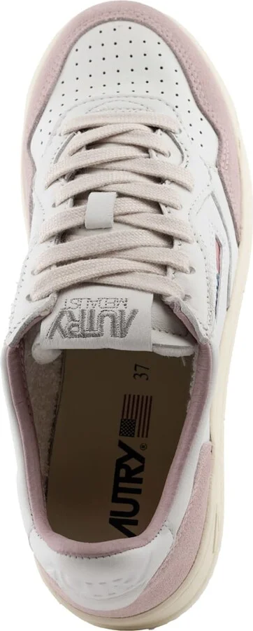 Autry Medalist Low Sneakers In Goatskin And Suede - Image 3