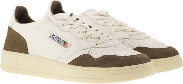 Autry Medalist Low - Sneakers In Goatskin And Suede - Image 4