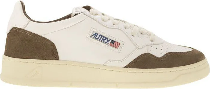 Autry Medalist Low - Sneakers In Goatskin And Suede