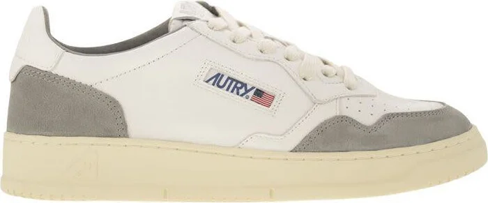 Autry Medalist Low - Sneakers In Goatskin And Suede