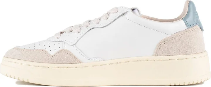 Autry Medalist Low Sneakers In Leather And Suede Color White And Silver Blue - Image 2
