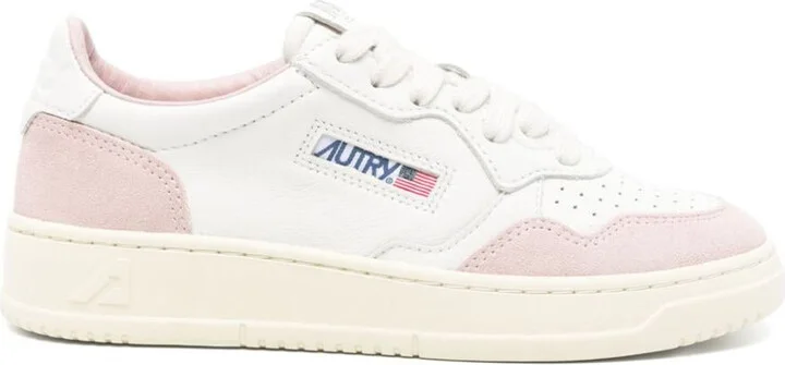 Autry 'Medalist Low' Sneakers In Leather With Suede Inserts