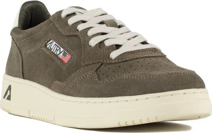 Autry Medalist Low Sneakers In Mistletoe Suede And Off White - Image 3