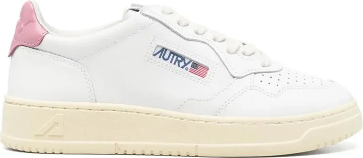 Autry Medalist Low Sneakers In White And Polignac Leather Shoes