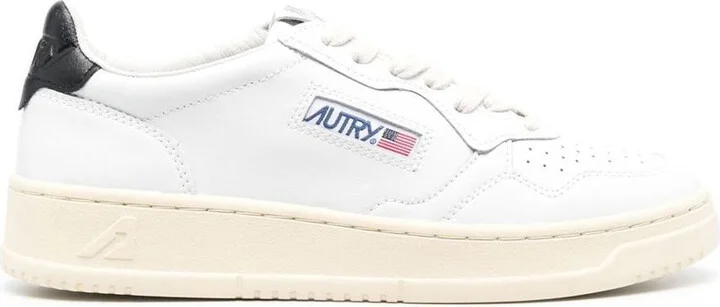 Autry 'Medalist Low' Sneakers In White Leather
