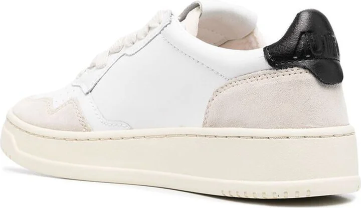 Autry 'Medalist Low' Sneakers In White Leather With Suede Inserts - Image 3