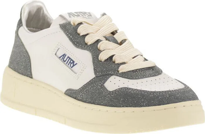 Autry Medalist Low - Sneakers With Two-Tone Glitter - Image 2