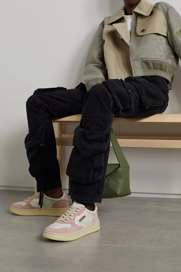 Autry - Medalist Low Suede And Leather Sneakers - Pink - Image 2