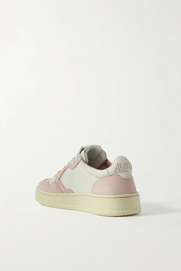Autry - Medalist Low Suede And Leather Sneakers - Pink - Image 3
