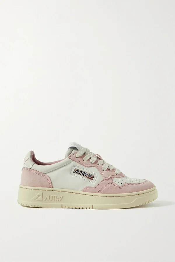 Autry - Medalist Low Suede And Leather Sneakers - Pink