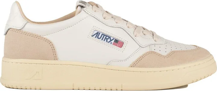 Autry Medalist Low Suede And White Leather Sneakers