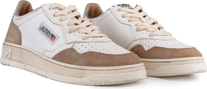 Autry Medalist Low Super Vintage Sneakers In Leather And Suede - Image 4