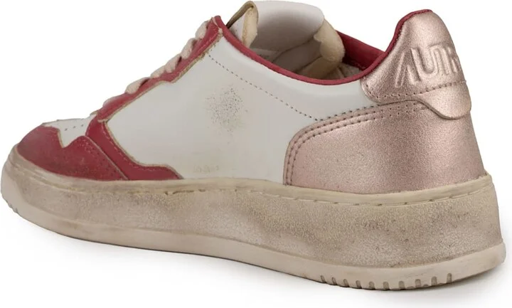 Autry Medalist Low Super Vintage Sneakers In Rose And Copper Leather - Image 2