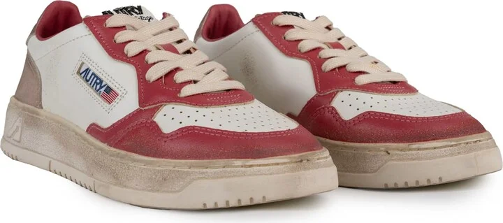 Autry Medalist Low Super Vintage Sneakers In Rose And Copper Leather - Image 4